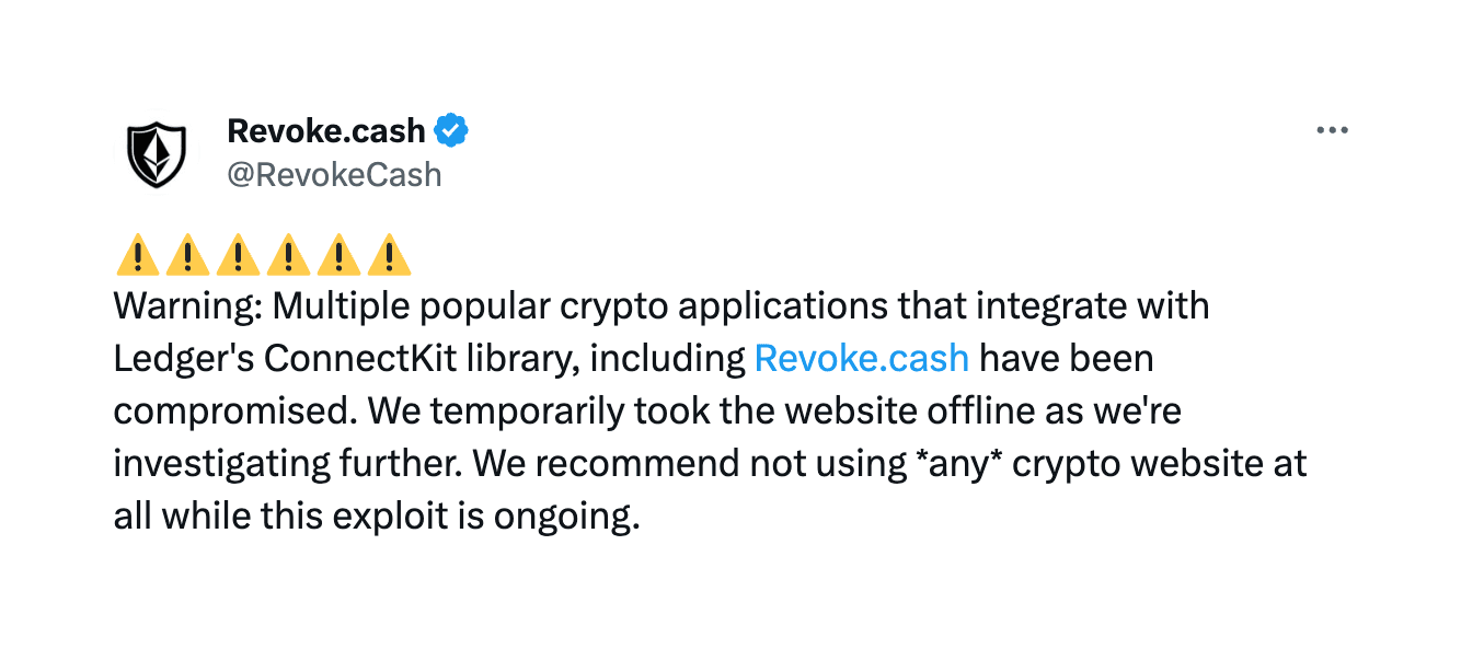 Revoker.cash Tweet